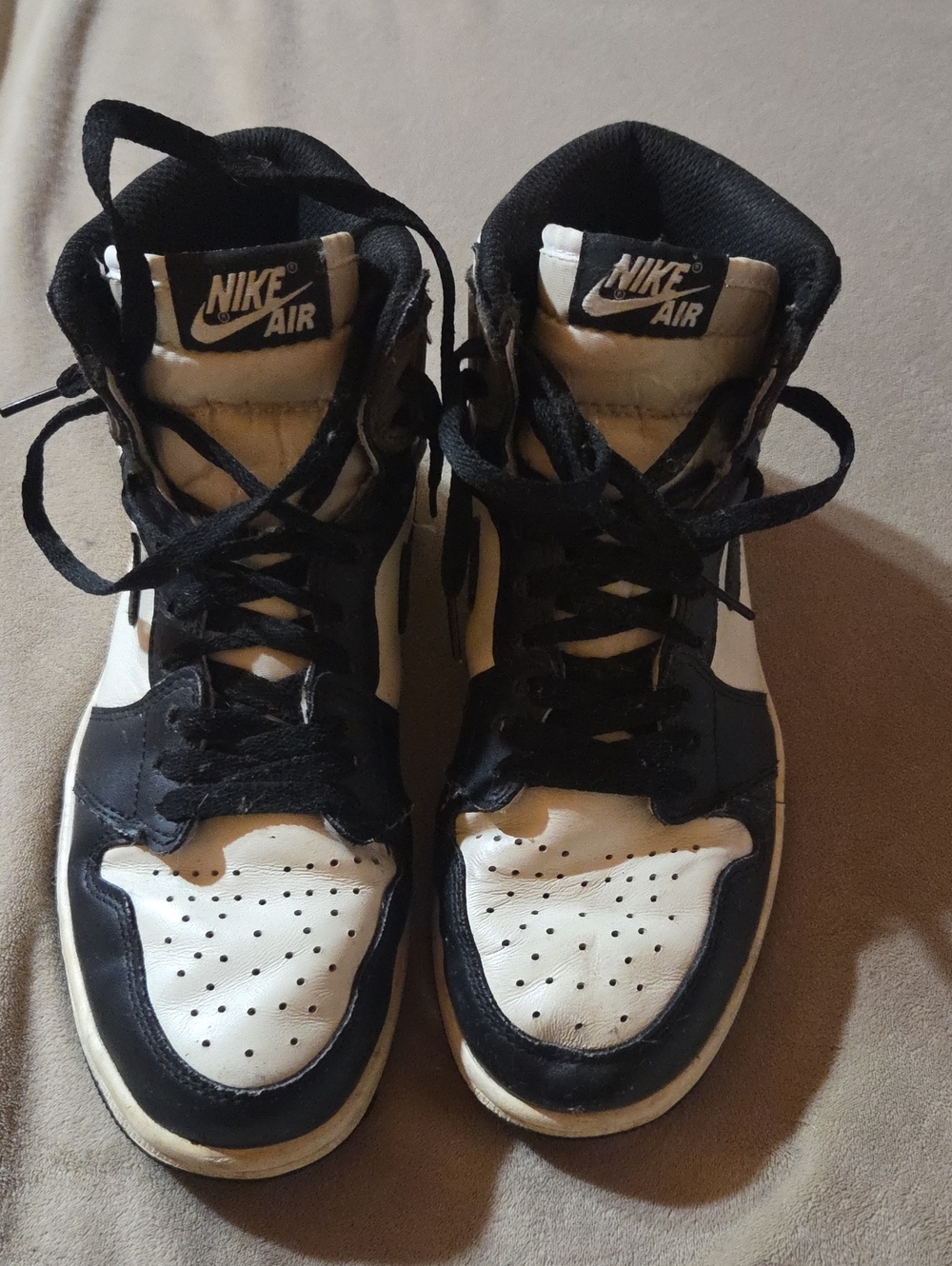 Nike Air Kids Black and White High-Top Sneakers